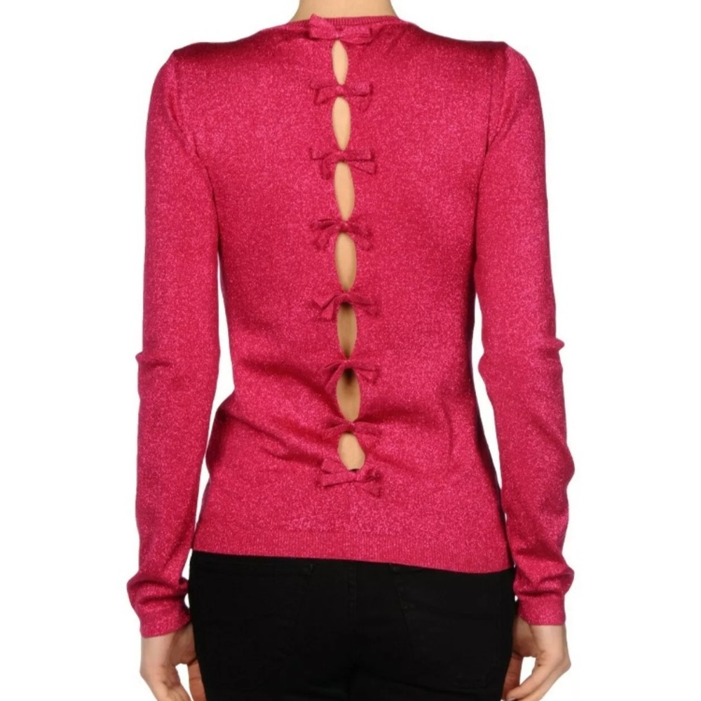 RED Valentino Fuchsia Sexy Bows Sweater Size XS